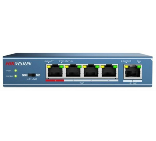 Коммутатор Hikvision DS-3E0105P-E/M(B)