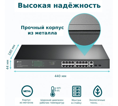 Коммутатор TP-Link TL-SG1218MP