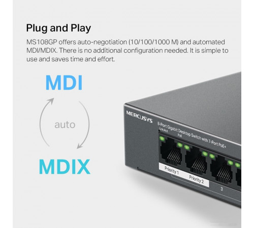 Коммутатор Mercusys MS108GP