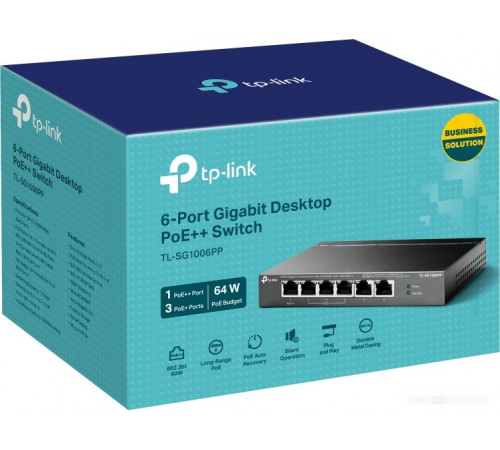 Коммутатор TP-Link TL-SG1006PP V1