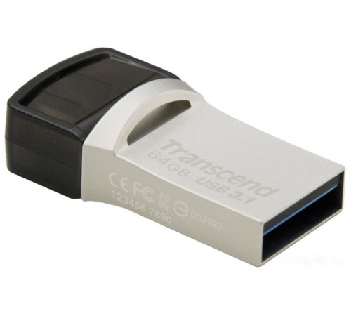 USB Flash Transcend JetFlash 890S USB3.1 + Type-C 64GB [TS64GJF890S]