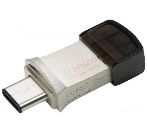 USB Flash Transcend JetFlash 890S USB3.1 + Type-C 64GB [TS64GJF890S]