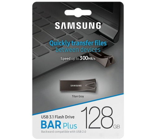USB Flash Samsung BAR Plus 128GB (титан)