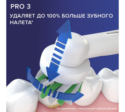 Электрическая зубная щетка Oral-B Pro 3 3000 Cross Action D505.513.3 (голубой)
