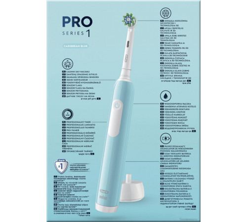Электрическая зубная щетка Oral-B Pro Series 1 D305.523.3H (2 шт, черный/бирюзовый)