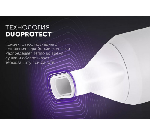 Фен Polaris PHD 2044Ti Quattro Ionic (белый/серый)