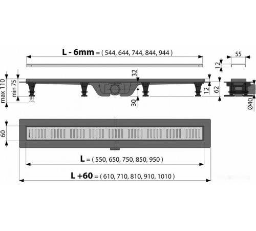 Сифон Alcaplast APZ10-650M