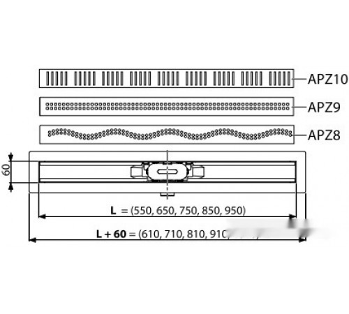 Сифон Alcaplast APZ9-750M