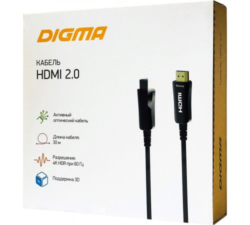 Кабель DIGMA BHP AOC 2.0-30 (30 м, черный)