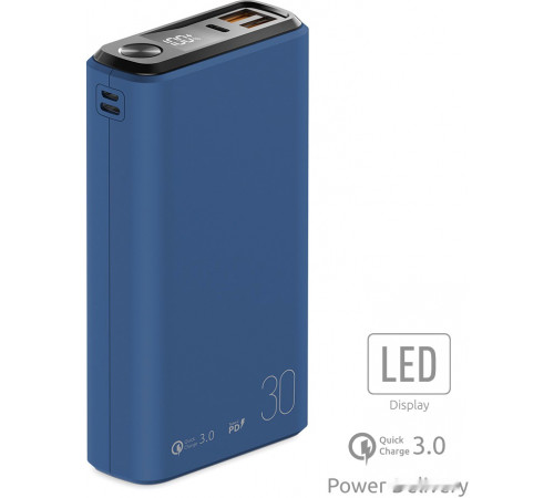 Портативное зарядное устройство Olmio QS-30 30000mAh (темно-синий)