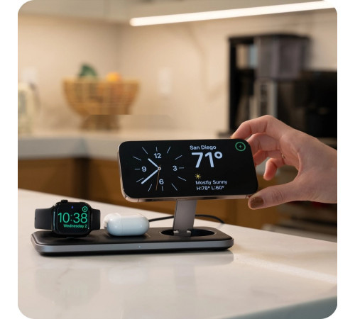Беспроводное зарядное Satechi Qi2 Trio Wireless Charging Pad