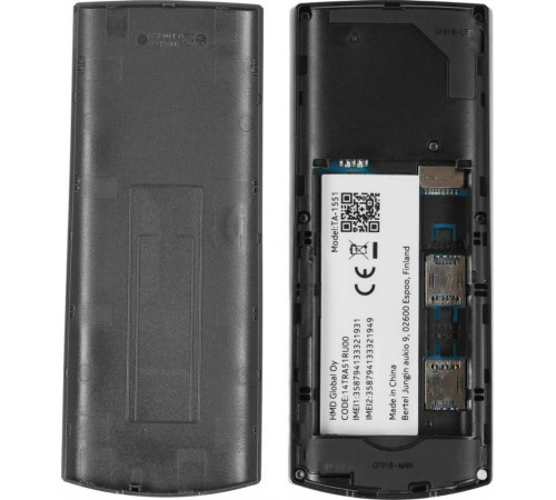 Кнопочный телефон Nokia 105 4G (2023) Dual SIM TA-1551 (черный)