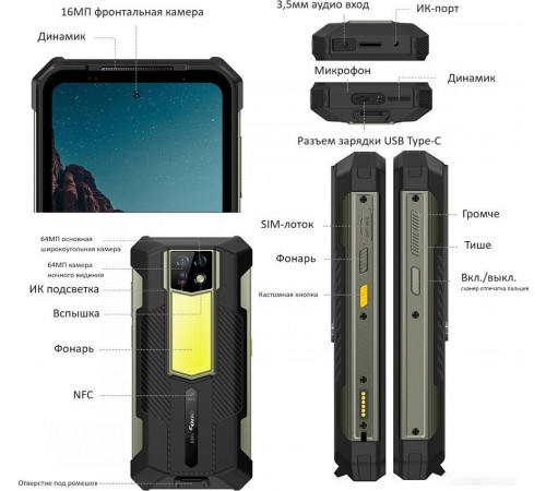 Телефон Ulefone Armor 24 12GB/256GB (черный)