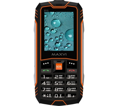Телефон MAXVI R10 (черный/оранжевый)