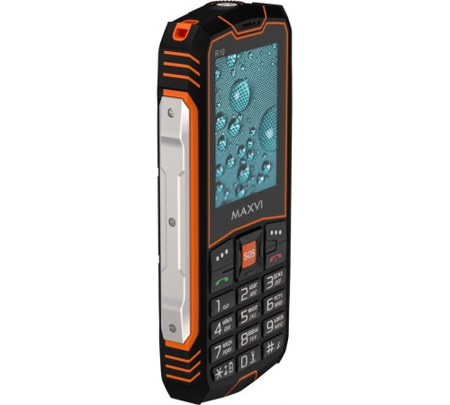 Телефон MAXVI R10 (черный/оранжевый)