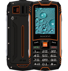 Телефон MAXVI R10 (черный/оранжевый)