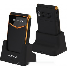 Телефон MAXVI E11ds (черный/золотистый)
