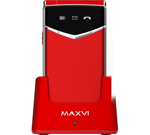 Телефон MAXVI E11ds (красный/серебристый)