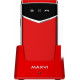 Телефон MAXVI E11ds (красный/серебристый)