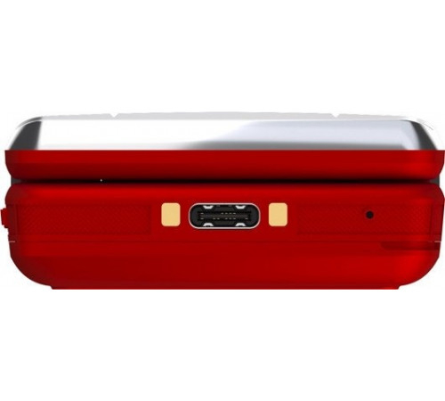Телефон MAXVI E11ds (красный/серебристый)
