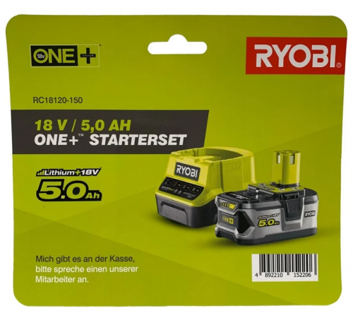 Аккумулятор для инструмента Ryobi RC18120-150 ONE+ 5133003366 (18В/5.0 а*ч + 18В)
