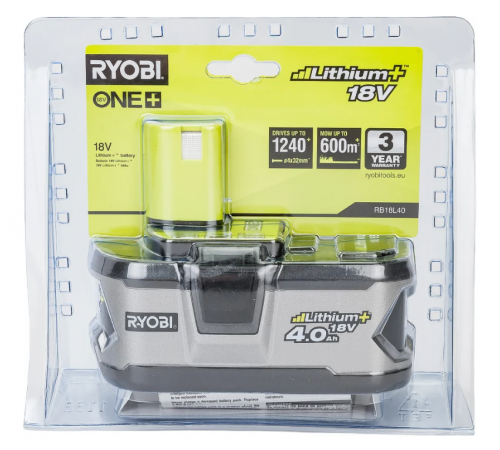 Аккумулятор для инструмента Ryobi RB18L40 ONE+ 5133001907 (18В/4.0 а*ч)