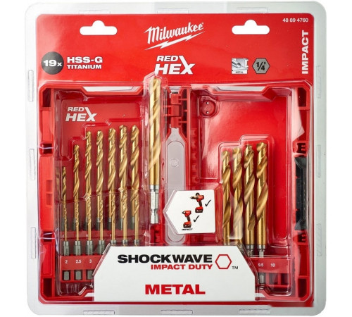 Набор оснастки Milwaukee 48894760 (19 предметов)