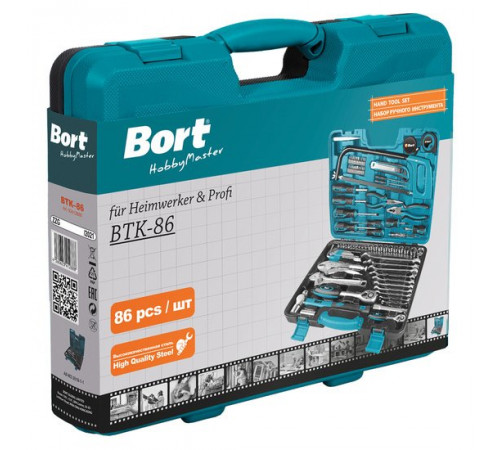 Универсальный набор инструментов BORT BTK-86 (86 предметов)