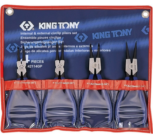 Набор пассатижей King Tony 42114GP (4 предмета)