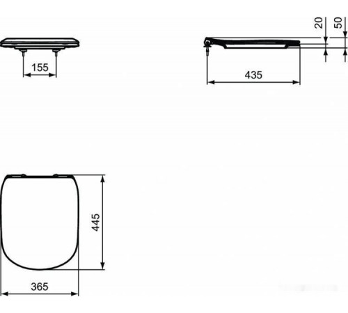 Сиденье с крышкой Ideal Standard Tesi T3527V3