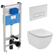 Система инсталляции Ideal Standard Tesi Aquablade + кнопка Olias M2 (хром) S0079R0121AA