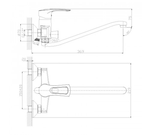 Смеситель Rossinka Silvermix T40-34