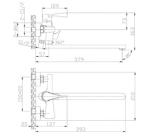 Смеситель Rossinka Silvermix RS34-32