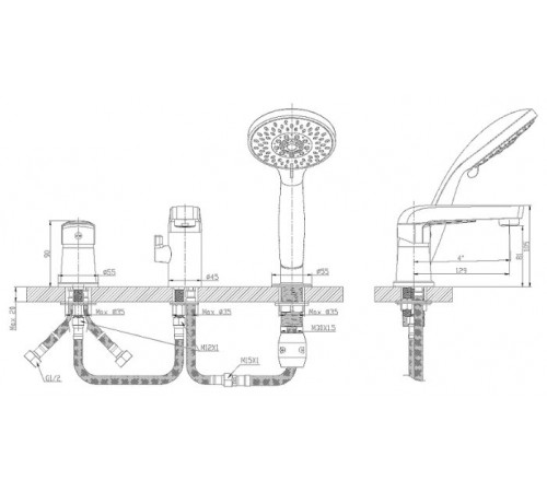 Смеситель Rossinka Silvermix S35-39