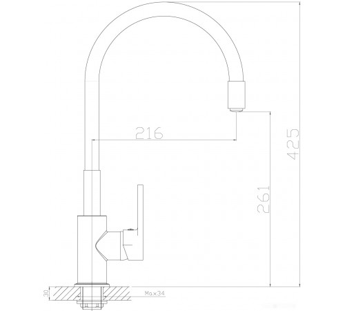 Смеситель Rossinka Silvermix Z35-35U (черный/хром)