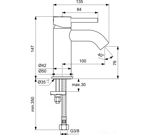 Смеситель Ideal Standard Ceraline BC268XG