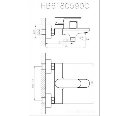 Смеситель Haiba HB60590 (хром)