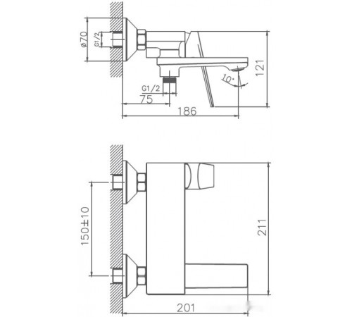 Смеситель Haiba HB60533-3 (серый)