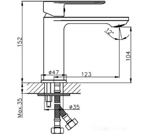 Смеситель Haiba HB10590-7 (черный)