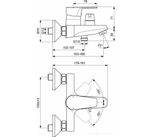 Смеситель Ideal Standard Cerafine D BC494AA