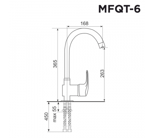 Смеситель Maunfeld MFQT-6BG (бежевый)