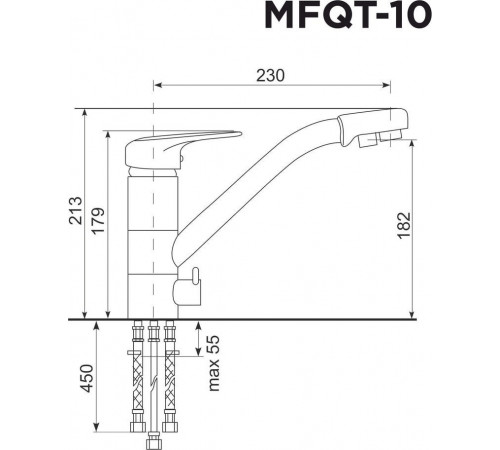 Смеситель Maunfeld MFQT-10W (кремовый)