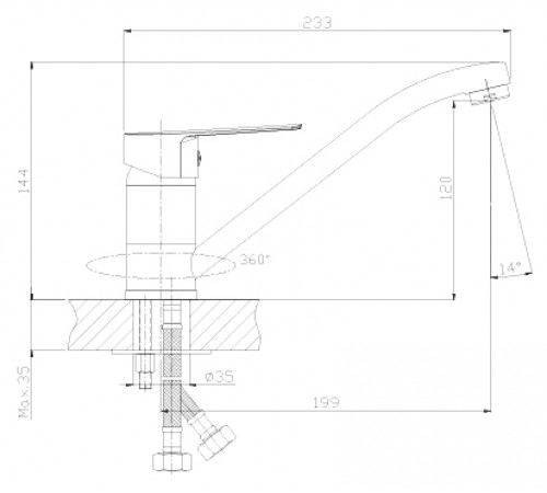 Смеситель Rossinka Silvermix S35-21