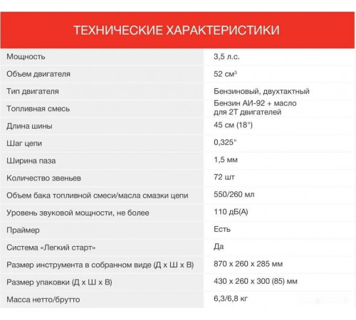 Бензопила StarWind SG-5218