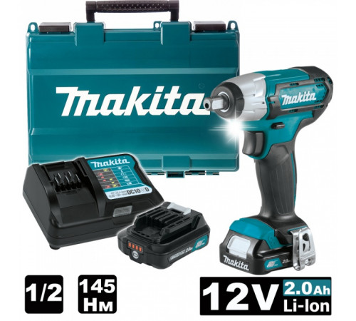 Ударный гайковерт Makita TW141DWAE (с 2-мя АКБ, кейс)