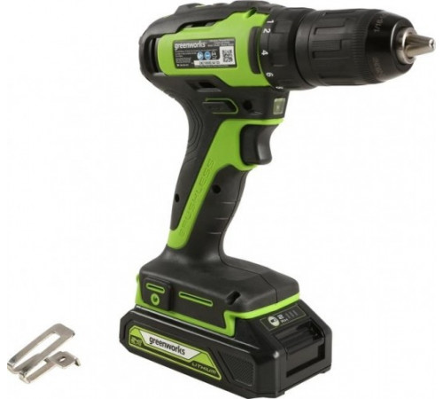 Аккумуляторная дрель-шуруповерт Greenworks GD24DD35 24В (3704007UA)