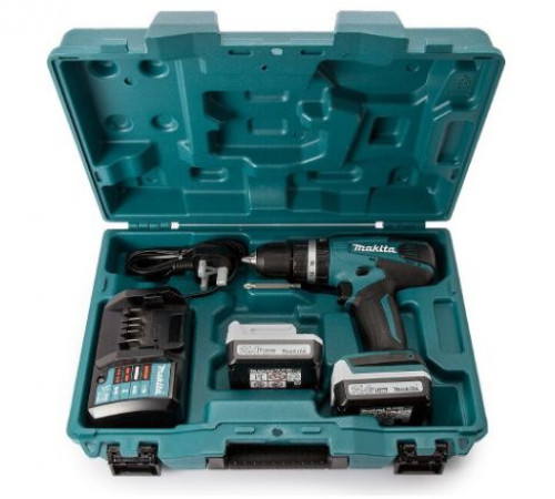 Ударная дрель-шуруповерт Makita HP347DWE (с 2-мя АКБ, кейс)