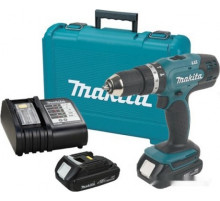 Ударная дрель-шуруповерт Makita DHP453SYE (с 2-мя АКБ, кейс)
