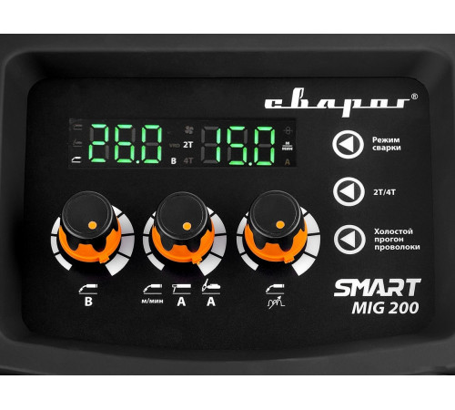 Сварочный инвертор Сварог REAL Smart MIG 200 Black (N2A5)