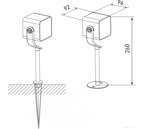 Садовый светильник Elektrostandard Visor 35142/S
